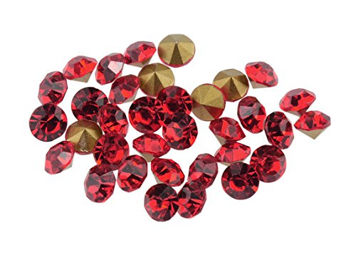 Strasssteine in rot 3,8mm 50 Stück von Vintageparts, DIY-Schmuck von Vintageparts FACHHANDEL FÜR SCHMUCKZUBEHÖR