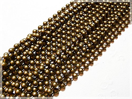 1 m Kugelkette antik Bronze 3 mm von Vintageparts, DIY-Schmuck von Vintageparts FACHHANDEL FÜR SCHMUCKZUBEHÖR