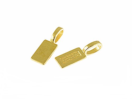 Vintageparts 10 Collierschlaufen mit Klebepad in goldfarben, DIY-Schmuck von Vintageparts FACHHANDEL FÜR SCHMUCKZUBEHÖR