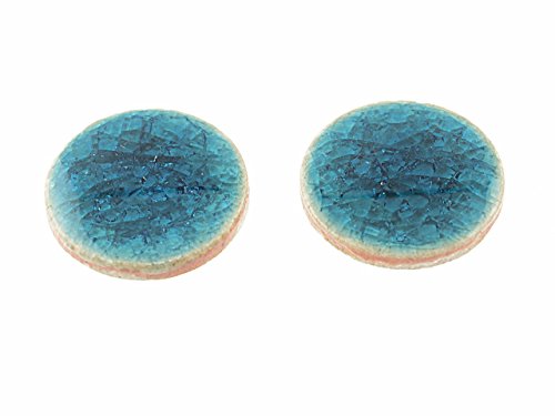 Vintageparts 2 Cabochons aus Porzellan in Petrol, 20 mm Vintageparts 2 Cabochons aus Porzellan in Petrol, 20 mm von Vintageparts FACHHANDEL FÜR SCHMUCKZUBEHÖR