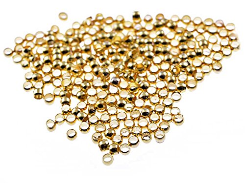 Vintageparts 200 Quetschperlen in goldfarben, 2 mm, DIY-Schmuck Vintageparts 200 Quetschperlen in goldfarben, 2 mm, DIY-Schmuck von Vintageparts FACHHANDEL FÜR SCHMUCKZUBEHÖR