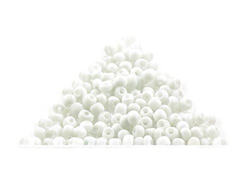 Vintageparts 300 Rocailles Perlen in weiß, 4 mm, DIY-Schmuck Vintageparts 300 Rocailles Perlen in weiß, 4 mm, DIY-Schmuck von Vintageparts FACHHANDEL FÜR SCHMUCKZUBEHÖR