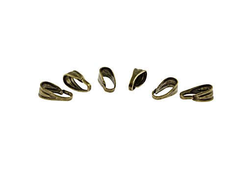 Vintageparts 40 Collierschlaufen in antik bronzefarben, DIY-Schmuck von Vintageparts FACHHANDEL FÜR SCHMUCKZUBEHÖR
