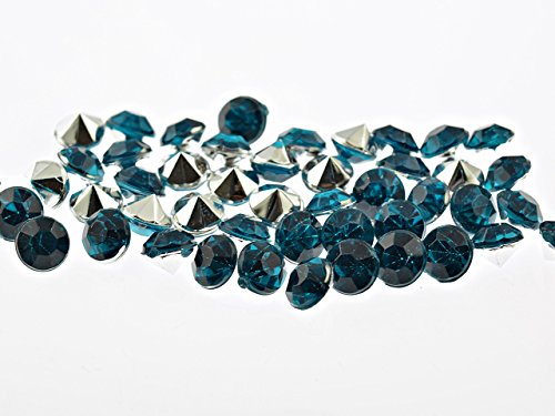 Vintageparts 50 Strasssteine aus acryl in Petrol, 5 mm, DIY-Schmuck von Vintageparts FACHHANDEL FÜR SCHMUCKZUBEHÖR