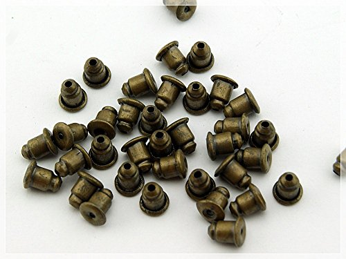 Vintageparts 50 Verschlüsse, Stopper für Ohrstecker von Vintageparts FACHHANDEL FÜR SCHMUCKZUBEHÖR