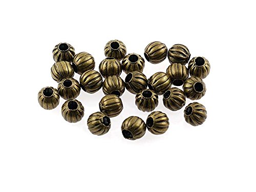 50 Zwischenperlen in antik Bronze, 6 mm von Vintageparts, DIY-Schmuck von Vintageparts FACHHANDEL FÜR SCHMUCKZUBEHÖR