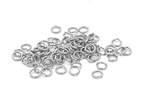 Biegeringe aus 304 Edelstahl in Platinfarben 3mm 100 Stück von Vintageparts DIY Schmuck von Vintageparts FACHHANDEL FÜR SCHMUCKZUBEHÖR