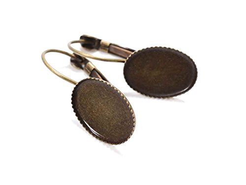 Vintageparts Brisuren mit ziselierten Rand in antik bronzefarben für 14 x 10 mm Cabochons 4 Stück DIY-Schmuck Vintageparts Brisuren mit ziselierten Rand in antik bronzefarben für 14 x 10 mm Cabochons 4 Stück DIY-Schmuck von Vintageparts FACHHANDEL FÜR SCHMUCKZUBEHÖR