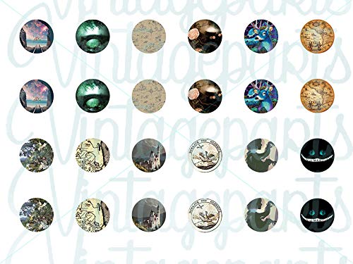 Motivbogen Fantasy für runde 12mm Cabochons von Vintageparts zum Schmuck selber Machen von Vintageparts FACHHANDEL FÜR SCHMUCKZUBEHÖR