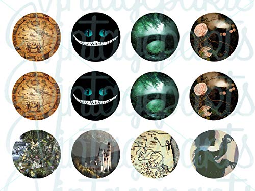 Motivbogen Fantasy für runde 25mm Cabochons von Vintageparts FACHHANDEL FÜR SCHMUCKZUBEHÖR