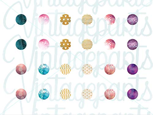 Vintageparts Motivbogen Glitter für 10mm Cabochons von Vintageparts FACHHANDEL FÜR SCHMUCKZUBEHÖR