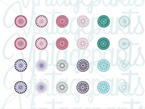 Vintageparts Motivbogen Mandala für 12mm Cabochons Schmuck selber Machen von Vintageparts FACHHANDEL FÜR SCHMUCKZUBEHÖR