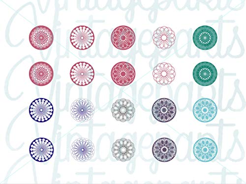 Motivbogen Mandala für 14mm Cabochons von Vintageparts zum Schmuck selber Machen von Vintageparts FACHHANDEL FÜR SCHMUCKZUBEHÖR