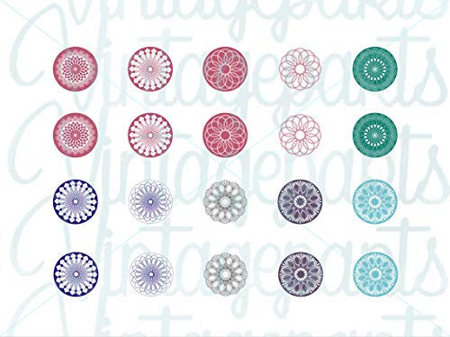 Vintageparts Motivbogen Mandala für 14mm Cabochons Schmuck selber Machen von Vintageparts FACHHANDEL FÜR SCHMUCKZUBEHÖR