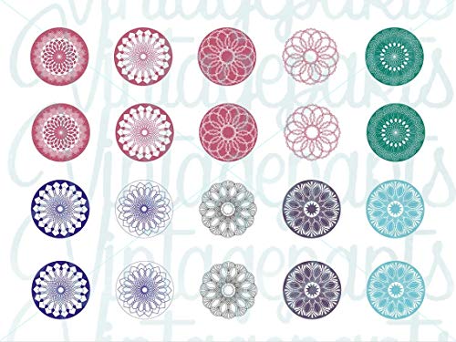 Motivbogen Mandala für 18mm Cabochons von Vintageparts zum Schmuck selber Machen von Vintageparts FACHHANDEL FÜR SCHMUCKZUBEHÖR