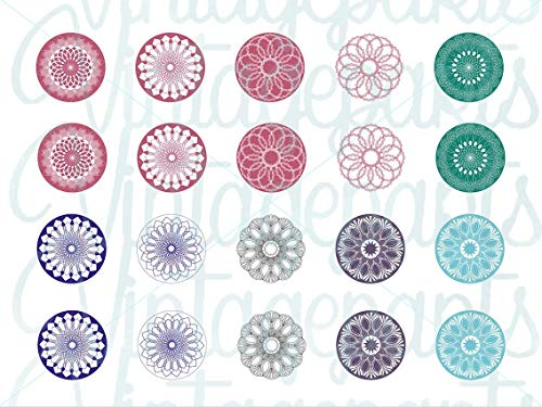 Vintageparts Motivbogen Mandala für 18mm Cabochons Schmuck selber Machen von Vintageparts FACHHANDEL FÜR SCHMUCKZUBEHÖR