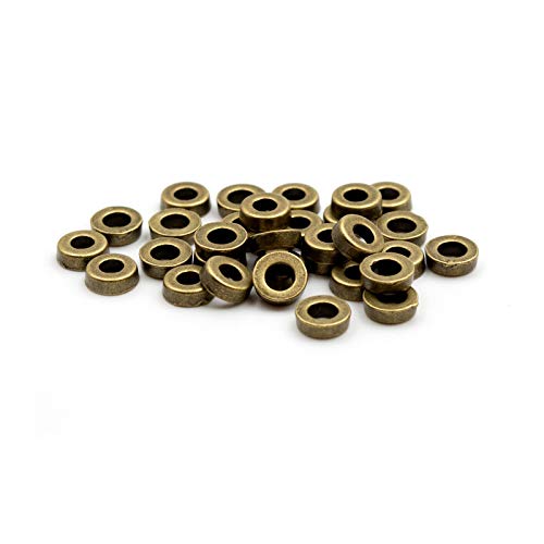 Schlichte Zwischenperlen in antik bronzefarben 6mm 30 Stück von Vintageparts zum Schmuck selber Machen Perlen Schmuckperlen Metallperlen Spacer von Vintageparts FACHHANDEL FÜR SCHMUCKZUBEHÖR