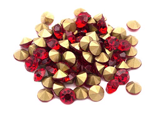 Strasssteine in rot 5 mm 30 Stück von Vintageparts DIY Schmuck von Vintageparts FACHHANDEL FÜR SCHMUCKZUBEHÖR