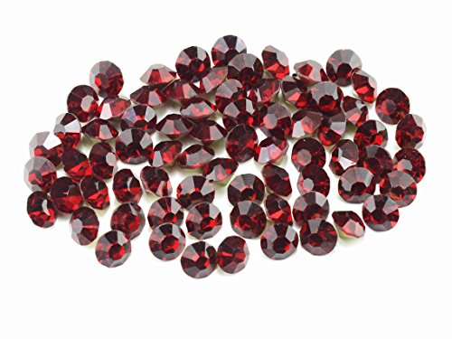 Strasssteine in rubinrot 3,8mm 50 Stück von Vintageparts Steinchen Strass rot Rubin DIY basteln Schmuck selber Machen von Vintageparts FACHHANDEL FÜR SCHMUCKZUBEHÖR