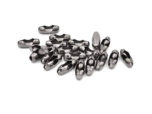 Verschlüsse für 1,5mm Kugelkette in Gunmetal 40er Set von Vintageparts zum Schmuck selber Machen von Vintageparts FACHHANDEL FÜR SCHMUCKZUBEHÖR