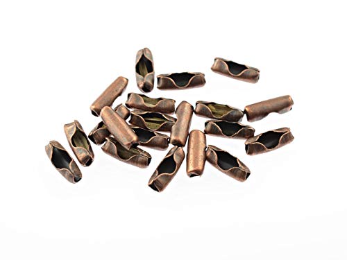 Vintageparts Verschlüsse für 2,4mm Kugelketten in antik kupferfarben 30 Stück Schmuck selber Machen von Vintageparts FACHHANDEL FÜR SCHMUCKZUBEHÖR