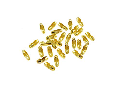 Vintageparts Verschlüsse für 2,4mm Kugelketten in goldfarben 30 Stück Schmuck selber Machen von Vintageparts FACHHANDEL FÜR SCHMUCKZUBEHÖR