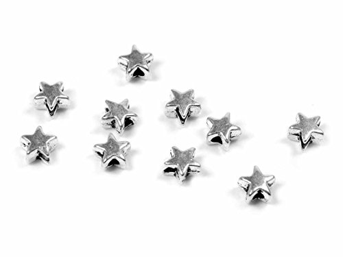 Vintageparts Zwischenperlen als Stern in antik silberfarben 5 mm 10 Stück DIY-Schmuck Metallperle Sternform Vintageparts Zwischenperlen als Stern in antik silberfarben 5 mm 10 Stück DIY-Schmuck Metallperle Sternform von Vintageparts FACHHANDEL FÜR SCHMUCKZUBEHÖR