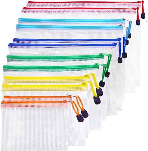 12 Stück Dokumententasche 6 Größen & 6 Farben Dokumentenmappe mit Reißverschluss Wasserdichte Mesh Dokumententaschen zip beutel für Schule, Zuhause, Büro, Reisen, Kosmetika (A4 A5 A6 B4 B5 B6) 12 Stück Dokumententasche 6 Größen & 6 Farben Dokumentenmappe mit Reißverschluss Wasserdichte Mesh Dokumententaschen zip beutel für Schule, Zuhause, Büro, Reisen, Kosmetika (A4 A5 A6 B4 B5 B6) von Vinuwu