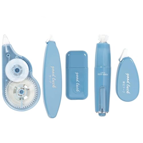 5 Stück Korrekturroller, 12m x 6 mm Korrekturbänder Set Korrekturmaus Mini mit Schutzkappe, Korrektur Tape für Kinder Zuhause Büro Schulsachen von Vinuwu