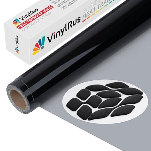 VinylRus Wärmetransfer-Vinyl, 30,5 cm x 1,5 m, strapazierfähig, zum Aufbügeln, Vinyl-Rolle für Hemden, HTV-Vinyl für Silhouette Cameo, leicht zu schneiden und zu jäten von VinylRus