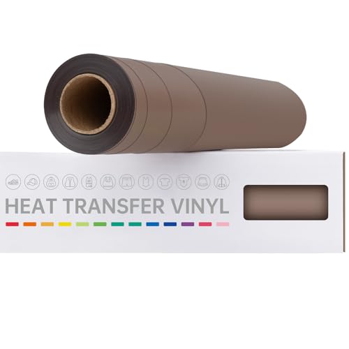 VinylRus Wärmetransfer-Vinyl, 30,5 cm x 6,1 m, hellbraun, Vinyl-Rolle zum Aufbügeln, HTV-Vinyl für Silhouette Cameo, leicht zu schneiden und zu jäten VinylRus Wärmetransfer-Vinyl, 30,5 cm x 6,1 m, hellbraun, Vinyl-Rolle zum Aufbügeln, HTV-Vinyl für Silhouette Cameo, leicht zu schneiden und zu jäten von VinylRus