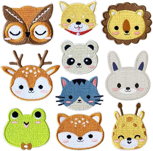10 Pcs Flicken zum Aufbügeln Kinder, Bügelflicken Kinder,Eisen auf Aufnäher für Kinder, Tier Stickerei Patches, DIY Kleidung Jeans T-Shirt Jacke Rucksack, Eisen auf Aufnäher für Kinder 10 Pcs Flicken zum Aufbügeln Kinder, Bügelflicken Kinder,Eisen auf Aufnäher für Kinder, Tier Stickerei Patches, DIY Kleidung Jeans T-Shirt Jacke Rucksack, Eisen auf Aufnäher für Kinder von Viojrlly