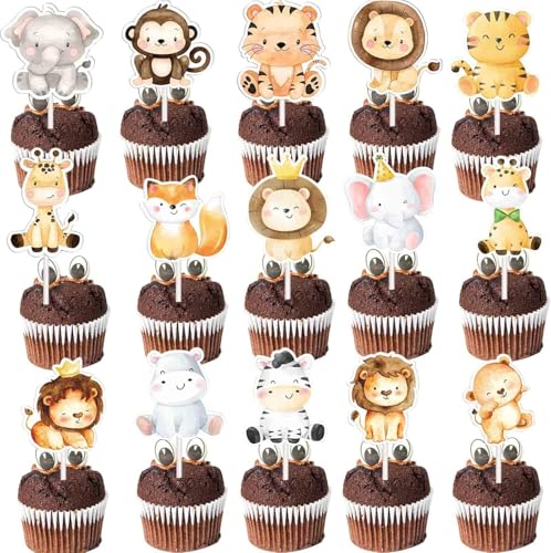 34 Stück pro PackungKinder Tier Kuchen Dekorationen, Dschungel Dekorationen, Jungen Geburtstag Kuchen Dekorationen, Geburtstag Wald Tier Kuchen Dekorationen, Geburtstag Löwe Muffin Dekorationen 34 Stück pro PackungKinder Tier Kuchen Dekorationen, Dschungel Dekorationen, Jungen Geburtstag Kuchen Dekorationen, Geburtstag Wald Tier Kuchen Dekorationen, Geburtstag Löwe Muffin Dekorationen von Viojrlly