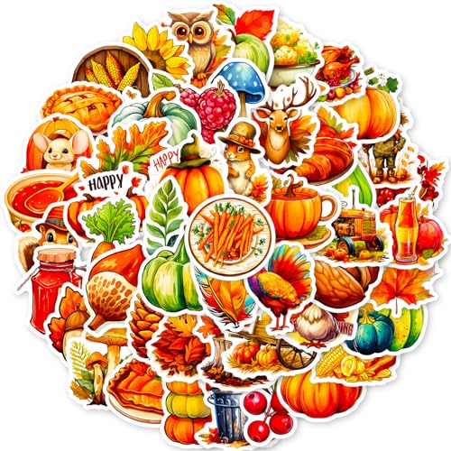 50 Laptop Thanksgiving Aufkleber, Geschenke für Kinder, Jugendliche, Erwachsene, Jungen, Herbst Aufkleber Wasserfeste Vinyl Aufkleber für Scrapbooking, Skateboarding, Autos, Gepäck 50 Laptop Thanksgiving Aufkleber, Geschenke für Kinder, Jugendliche, Erwachsene, Jungen, Herbst Aufkleber Wasserfeste Vinyl Aufkleber für Scrapbooking, Skateboarding, Autos, Gepäck von Viojrlly