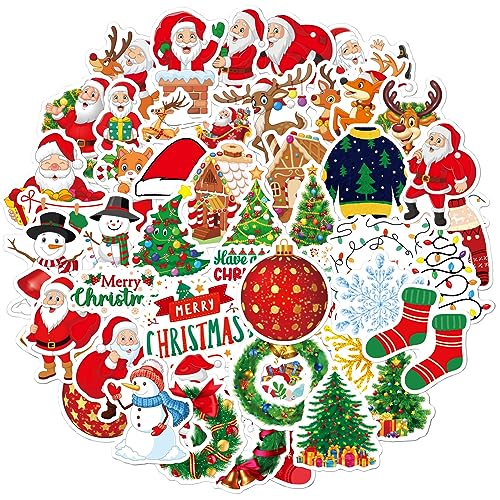50 Stück Weihnachtsaufkleber, Weihnachtsgeschenkaufkleber, Weihnachtsaufkleber, Weihnachtsvinylaufkleber für Umschlag, Grußkarte Geschenkdekoration 50 Stück Weihnachtsaufkleber, Weihnachtsgeschenkaufkleber, Weihnachtsaufkleber, Weihnachtsvinylaufkleber für Umschlag, Grußkarte Geschenkdekoration von Viojrlly