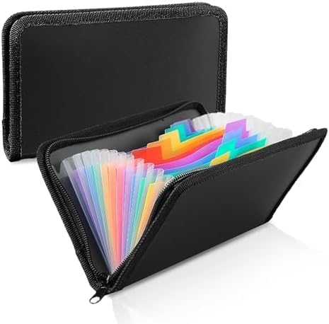 Tragbar Aktenordner Organizer, Fächermappe für A6, Fächermappe Datei Organizer mit Reißverschluss Ordnungsmappe 13 Bunt Etiketten Fächern Dokumentenmappe für Schecks Rechnungen Quittungen Tickets Tragbar Aktenordner Organizer, Fächermappe für A6, Fächermappe Datei Organizer mit Reißverschluss Ordnungsmappe 13 Bunt Etiketten Fächern Dokumentenmappe für Schecks Rechnungen Quittungen Tickets von Viojrlly