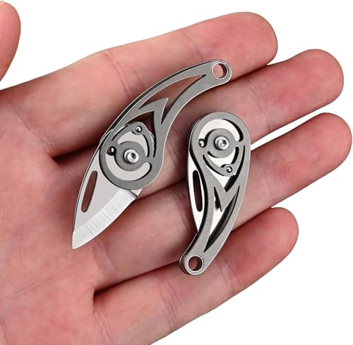 Viojrlly Mini Taschenmesser Titan Klappmesser Schlüsselanhänger Messer EDC Messer Klein mit Schlüsselring ist Leichtes Scharf für Outdoor Camping Wandern Outdoor Geschenk für Männer Frauen Viojrlly Mini Taschenmesser Titan Klappmesser Schlüsselanhänger Messer EDC Messer Klein mit Schlüsselring ist Leichtes Scharf für Outdoor Camping Wandern Outdoor Geschenk für Männer Frauen von Viojrlly