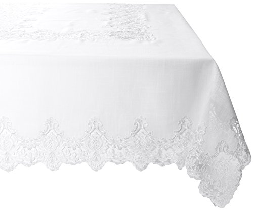 Imperial Tischdecke, rechteckig, Vintage-Spitzen-Design, 178 x 406 cm, Weiß Imperial Tischdecke, rechteckig, Vintage-Spitzen-Design, 178 x 406 cm, Weiß von Violet Linen