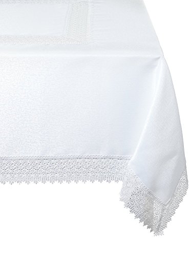 Violet Linen Treasure Lace Tischdecke, rechteckig, 178 x 223 cm, Weiß Violet Linen Treasure Lace Tischdecke, rechteckig, 178 x 223 cm, Weiß von Violet Linen