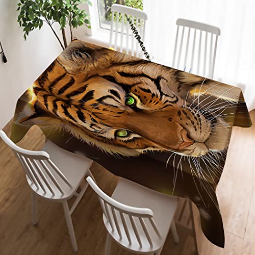 Violetpos Tischdecke Tischtuch Tischläufer Leinen Tischwäsche pflegeleicht waschbar Depressiver Tiger Löwenzahn 140 x 220 cm Violetpos Tischdecke Tischtuch Tischläufer Leinen Tischwäsche pflegeleicht waschbar Depressiver Tiger Löwenzahn 140 x 220 cm von Violetpos