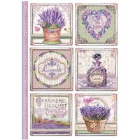 Motiv-Strohseide "Lavendel Vielfalt" von Violett