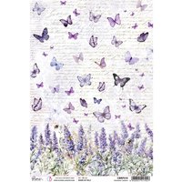 Motiv-Strohseide "Morning Provence - Lavendel und Schmetterlinge" Motiv-Strohseide "Morning Provence - Lavendel und Schmetterlinge" von Ciao Bella