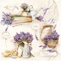 Serviette "Fleur de Provence" - 20 Stück von Violett