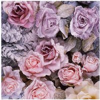 Serviette "Winter Roses" von Violett