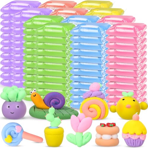 VioraWhite 144 Stück lufttrocknender Ton, Großpackung, 2,2 l, weiche Modelliermasse, magischer Modelliermasse-Set, leicht, magischer Schaumstoff, Handwerk für Kinder, Geschenke, Party, Schulbedarf für VioraWhite 144 Stück lufttrocknender Ton, Großpackung, 2,2 l, weiche Modelliermasse, magischer Modelliermasse-Set, leicht, magischer Schaumstoff, Handwerk für Kinder, Geschenke, Party, Schulbedarf für von VioraWhite