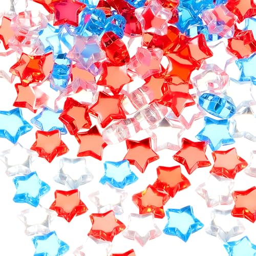 VioraWhite Patriotische Vasenfüller zum 4. Juli, Gedenktag, Tischdekoration, rot-weiße und blaue Stern-Kristalle, Edelsteine, sternförmige Perlen, Unabhängigkeit, Veteranentag, Tischdekoration (rot VioraWhite Patriotische Vasenfüller zum 4. Juli, Gedenktag, Tischdekoration, rot-weiße und blaue Stern-Kristalle, Edelsteine, sternförmige Perlen, Unabhängigkeit, Veteranentag, Tischdekoration (rot von VioraWhite