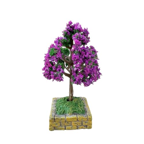 Vipomkowa Kunstbaum,Modellbau Bäume,10cm Baumpflanzenmodell simulieren,für DIY Landschaft,Modellbau Zubehö, Wichtel Zubehör, Feengarten Zubehör,Geburtstag Deko(Violett Baum) von Vipomkowa