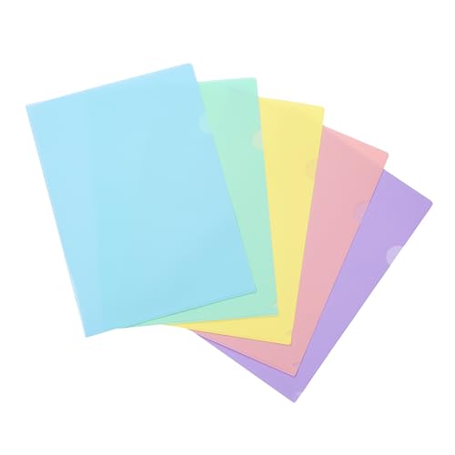 VIQUEL - Beutel mit 10 Eckhüllen A4 Rainbow Pastell aus Polypropylen 13/100 – 10 Stück A4 – verschiedene Farben von Viquel
