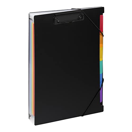 Viquel - Ordnungsmappe, ausziehbar, 6 Positionen, A4, mit Klemmbrett – Ordnungsmappe Rainbow Class "Clip Case" – Schwarz Viquel - Ordnungsmappe, ausziehbar, 6 Positionen, A4, mit Klemmbrett – Ordnungsmappe Rainbow Class "Clip Case" – Schwarz von Viquel