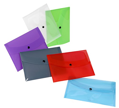 Viquel 097788 – 49 Stück 25 Hüllen Flache Kunststoff Tür Dokumente A5 17 x 22 verschiedene Farben von Viquel